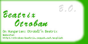 beatrix otroban business card